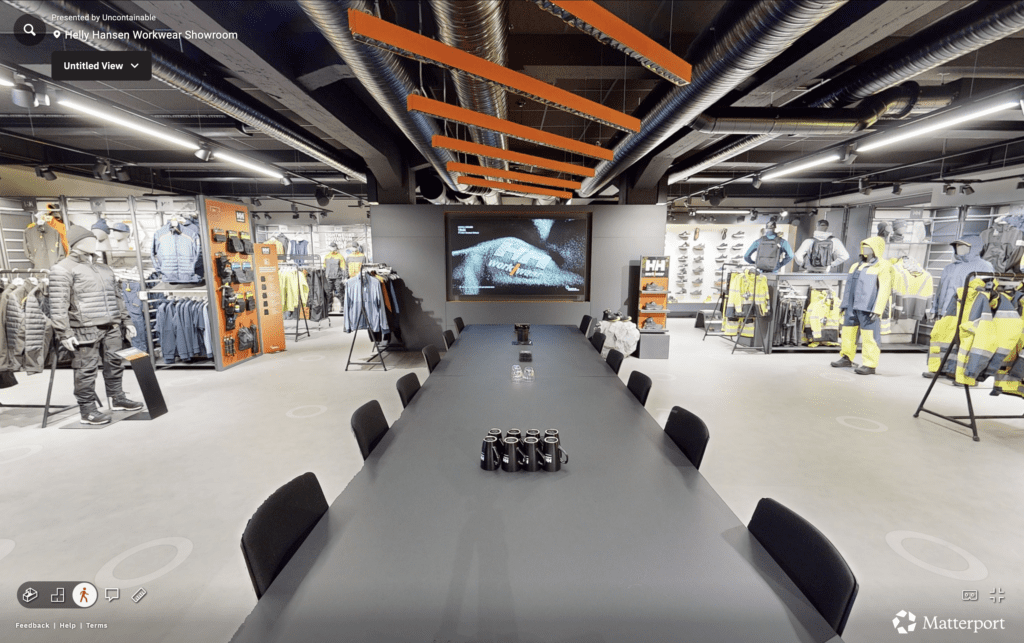 Helly Hanson Showroom designed in Matterport